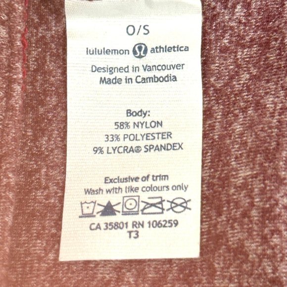Lululemon Vinyasa Rulu Scarf Hyper Stripe Heathered Bordeaux Drama - Picture 13 of 13